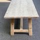 Large monastery farmhouse table stripped in raw wood, extendable from 200 to 300 cm.