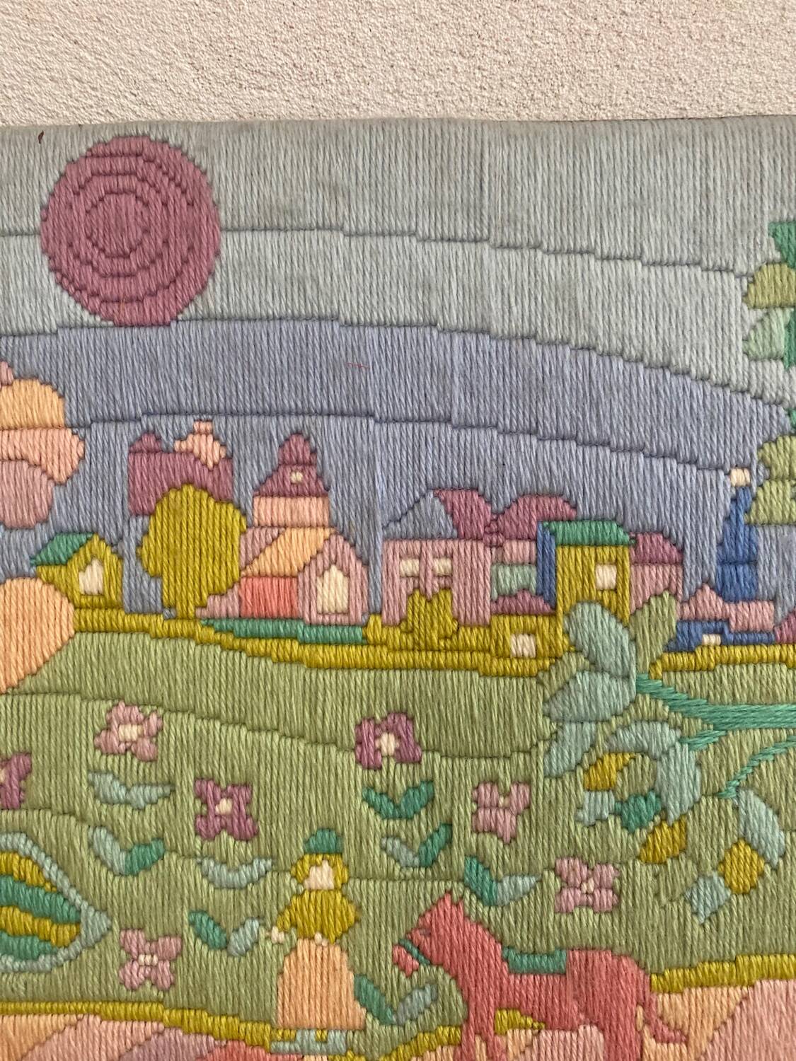 Tapisserie en laine vintage