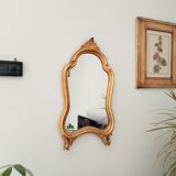 Vintage rocaille mirror in gilded wood