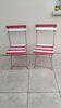 Pair of antique 1900s folding garden bistro chairs