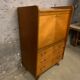 Secretary vintage oak compass feet, 1960s