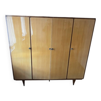 4-door mahogany wardrobe