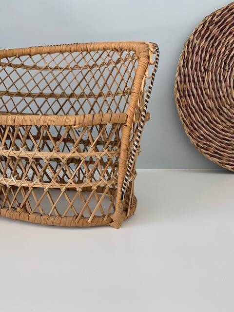 Wicker doll living room