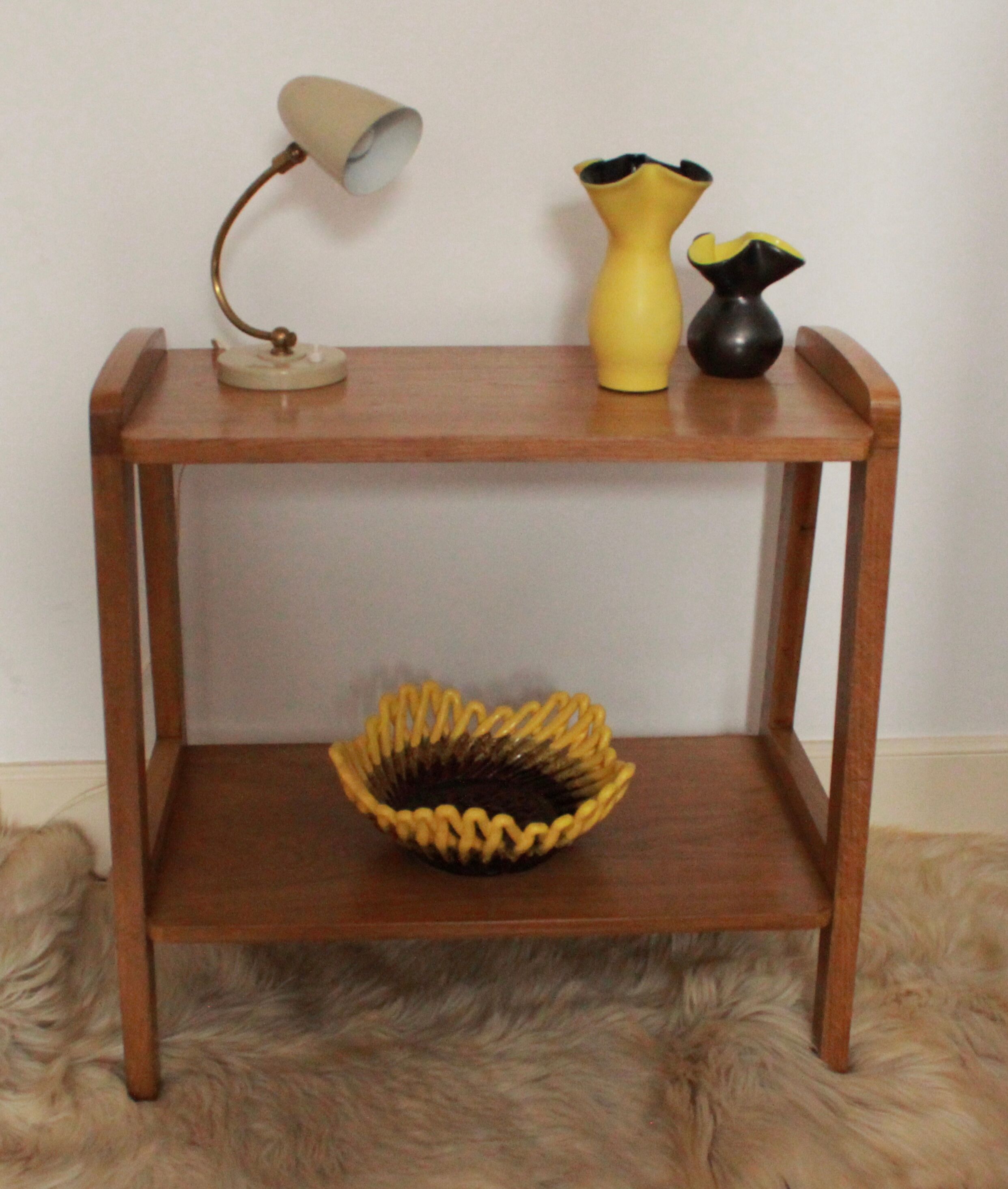 1970 solid oak console