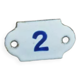 Plaque émaillée Numéro 2