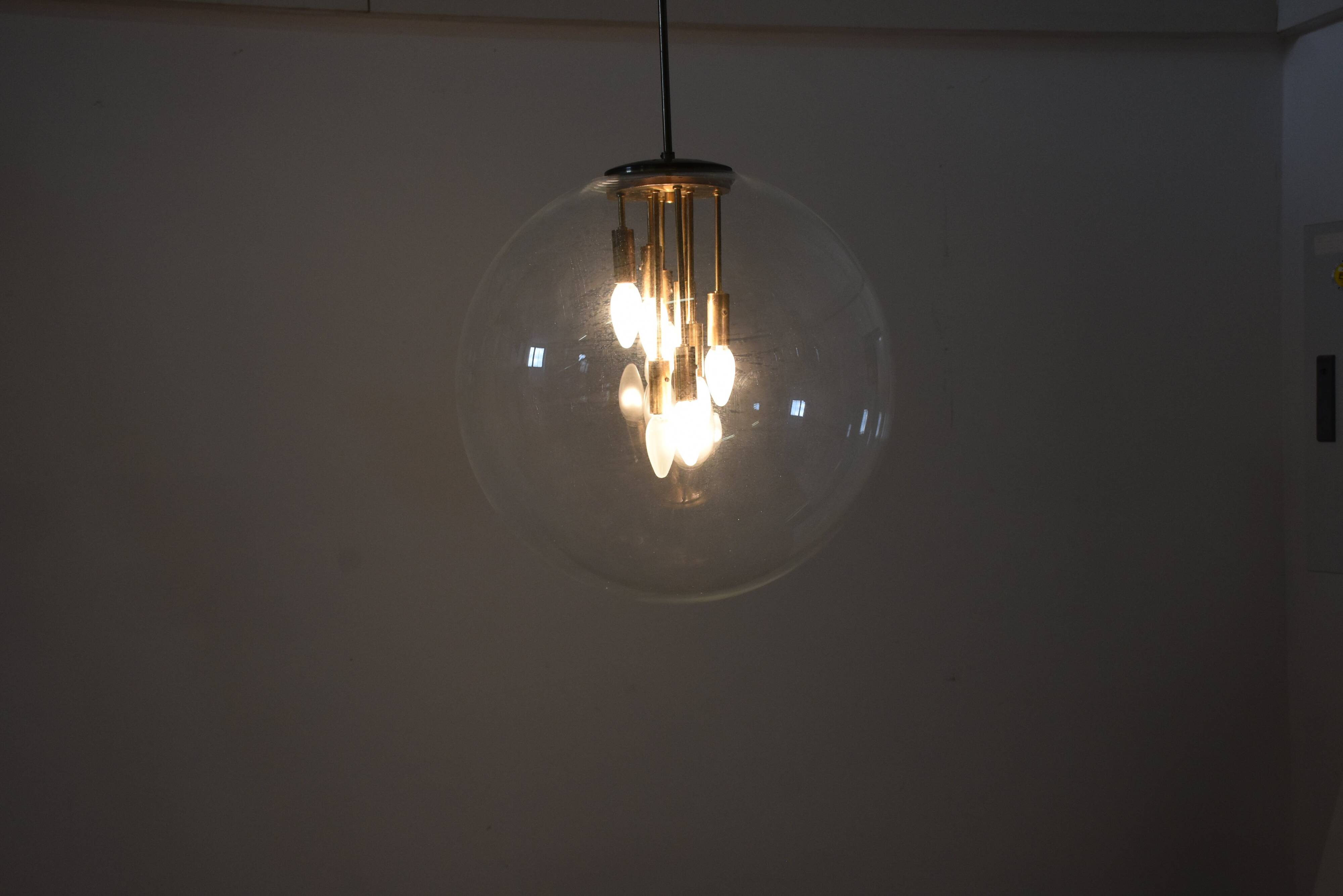 Dutch Mid Century Big Ball Lamp 70s