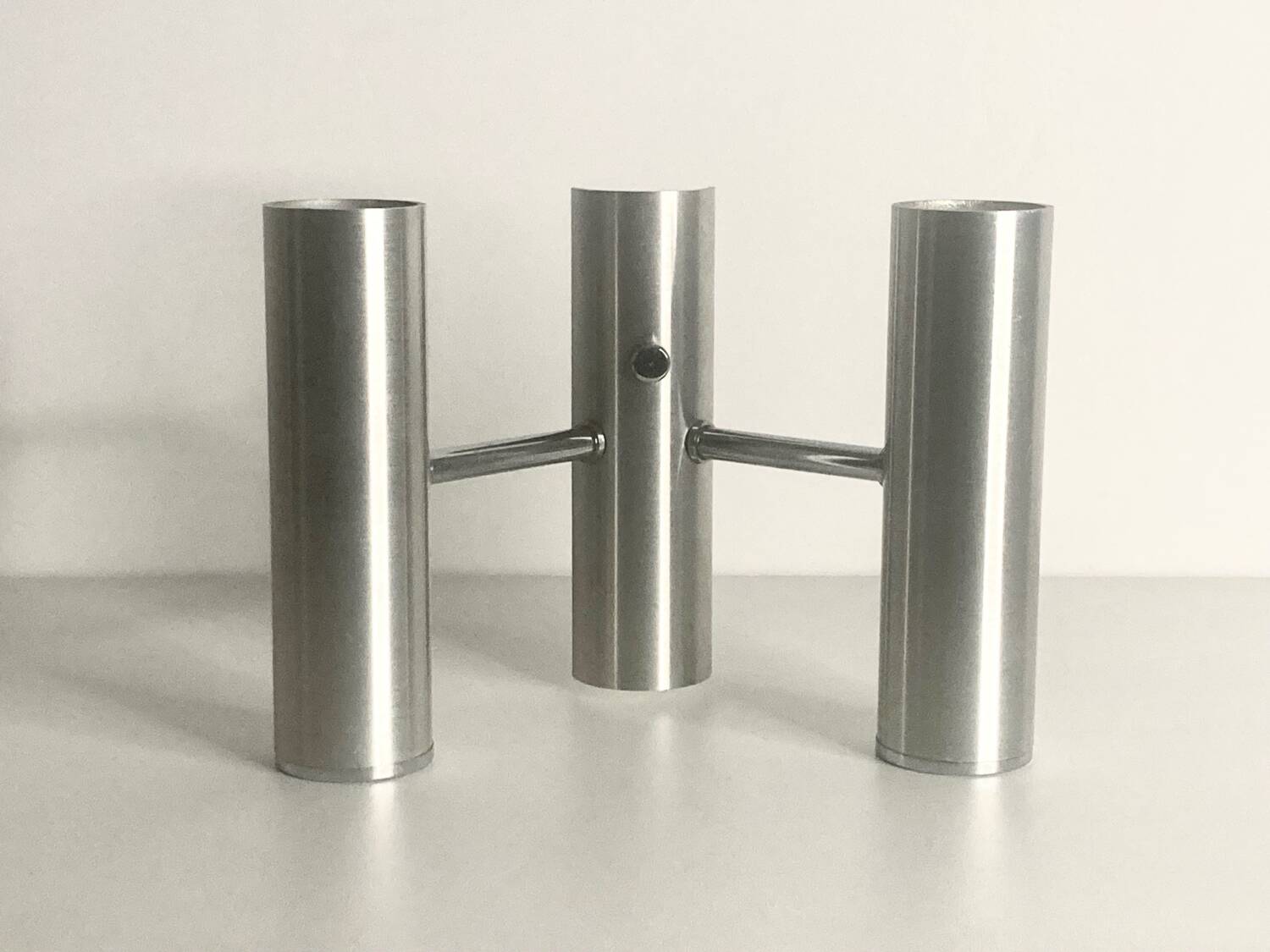 70s brushed steel wall light