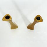 Pair of vintage brass candlesticks Ytterberg for Bca Eskilstuna, Sweden 1960s