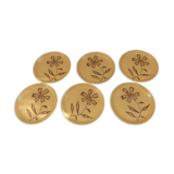 Série de 6 assiettes en grès plates