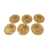 Série de 6 assiettes en grès plates