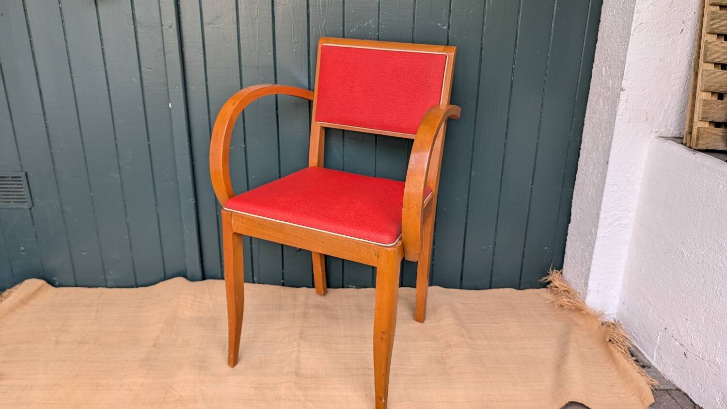 Fauteuil en hêtre courbé, années 40-50