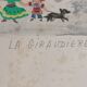 Lithography. Mady DE LA GIRAUDIERE (1922-2018) Naïve art . Signed. Numbered.