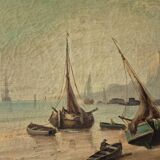 Lively Coastline - Oil on canvas