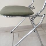 Chaise pliante en skaï vert – eyrel