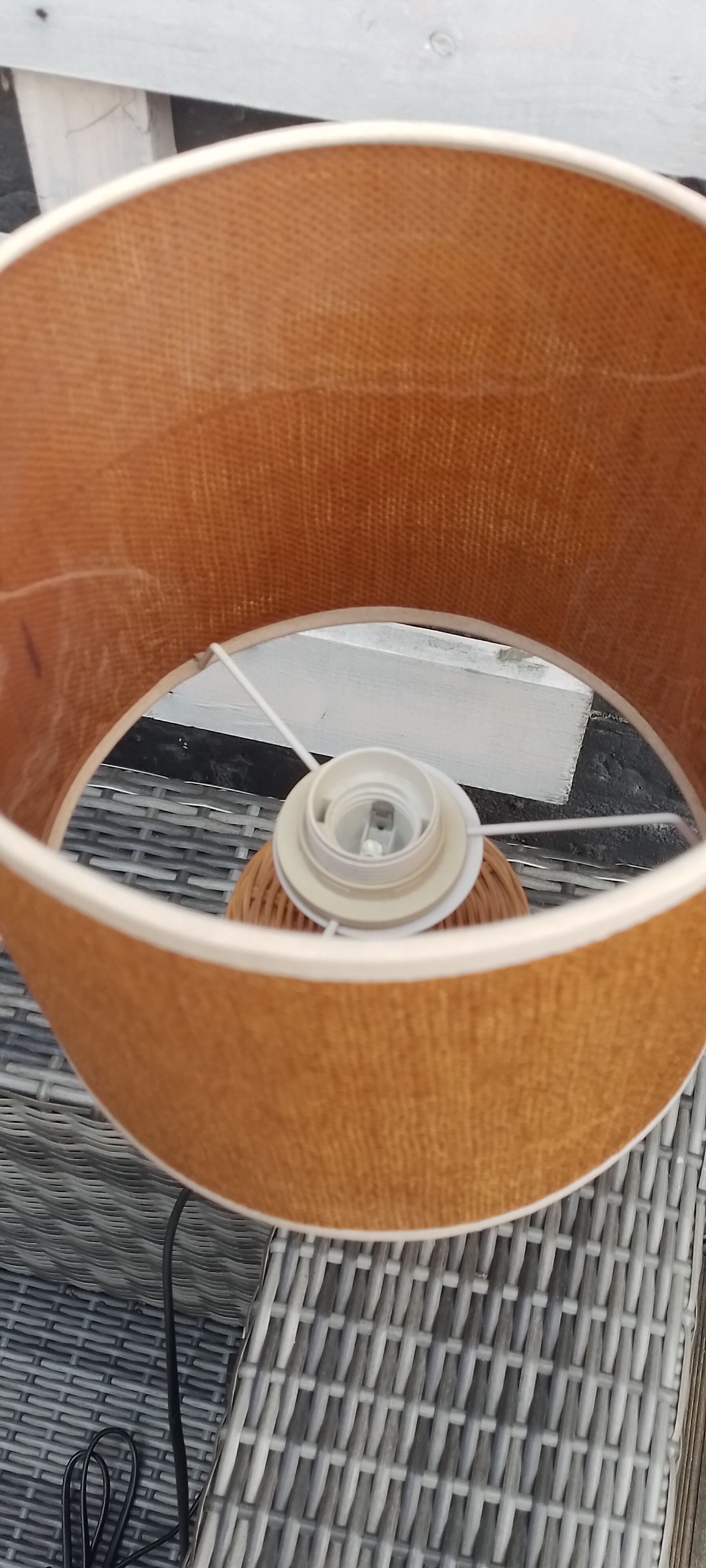 Vintage rattan lamp