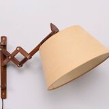 Small teak scissors wall lamp 1960s holland