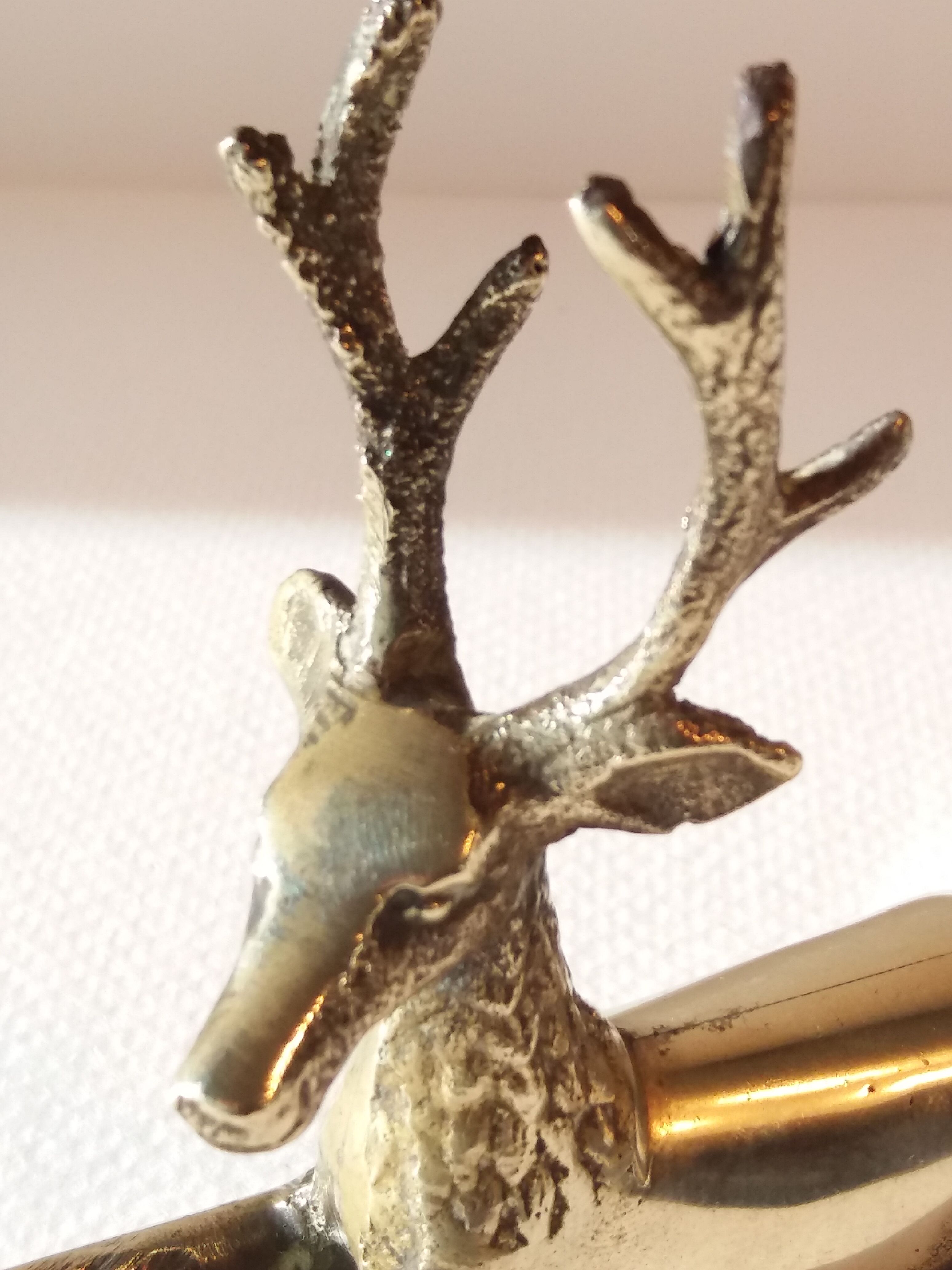 Cerf laiton doré vintage
