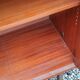 Pair of vintage mahogany sideboards with square metal legs from the 60s