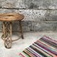 Bamboo stool 50s Decoration natural wood rattan wicker Vintage Plant Door