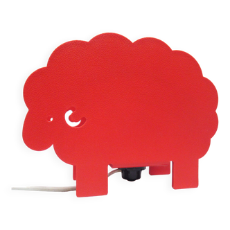 Lampe italienne mouton rouge années 60/70