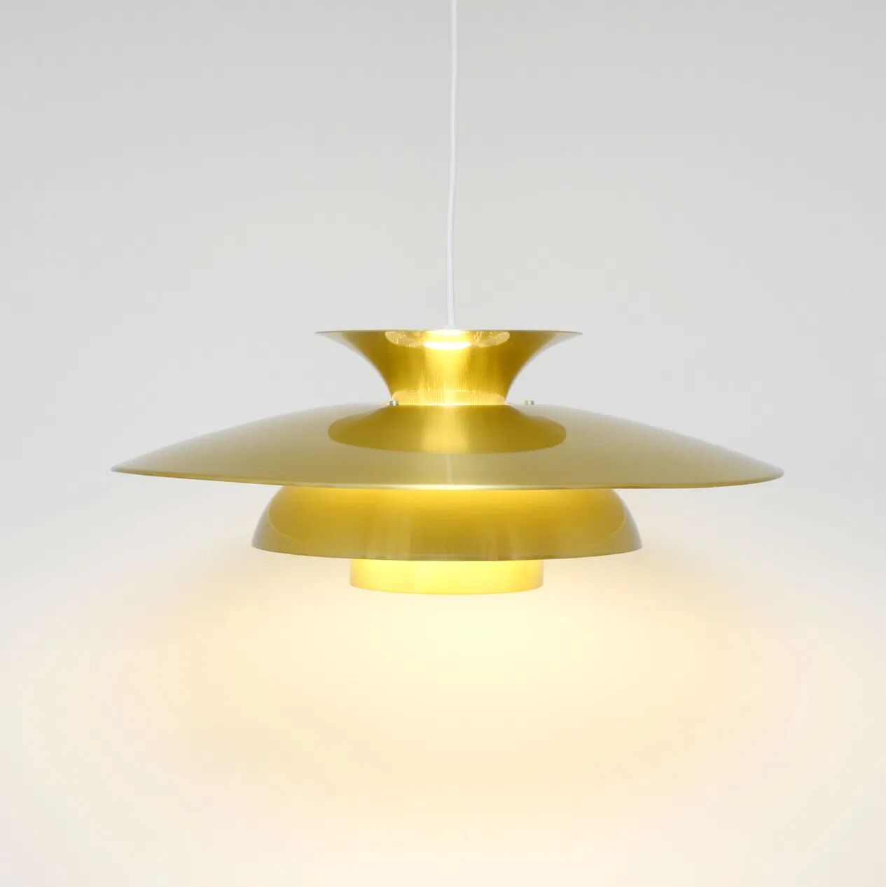 Large gold lamp, Denmark 1970s