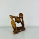 Sculpture thinker in teak, Scandinavian style