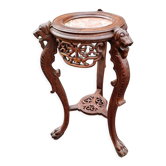 Sellette ancienne table d'appoint plateau marbre