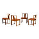 Steen Eiler Rasmussen Rosewood with leather dining chairs Model 700