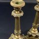Pair of gilt and chiseled bronze candlesticks from the Restoration period