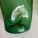 Vase XXXL pinched in blown Empoli glass Italian design 1960