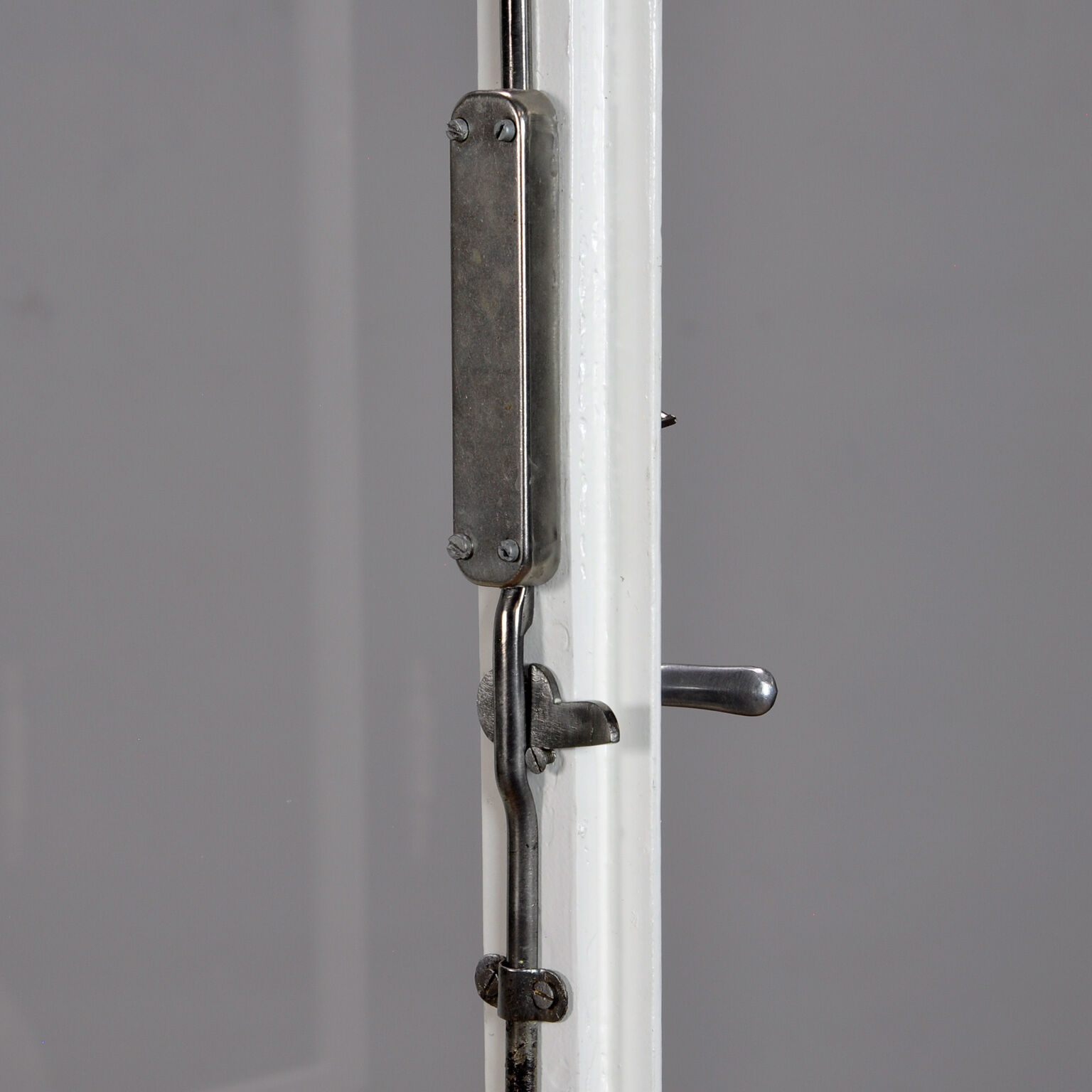 Medical Iron And Glass Cabinet, 1940s