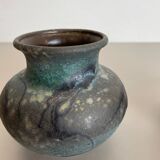 Set of 2 Pottery Vases Fat Lava Abstract Designed by Ruscha, Germany, 1960s