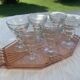 6 verres à porto en verre transparent anciens