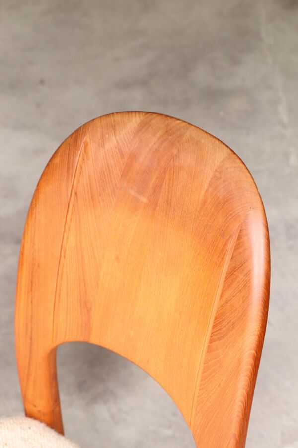 Chaises de salle à manger danoises en bois de teck pour salle à manger Design scandinave Chaises modernes en bois de teck du milieu du siècle