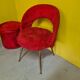 Set of french chairs and a storage bin, 1960s