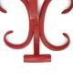 Curved red wooden coat hooks, 1960s, set of 3