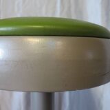 Tabouret haut acier et skaï