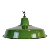 Industrial Green Enamel Factory Pendant Lamp, 1960s