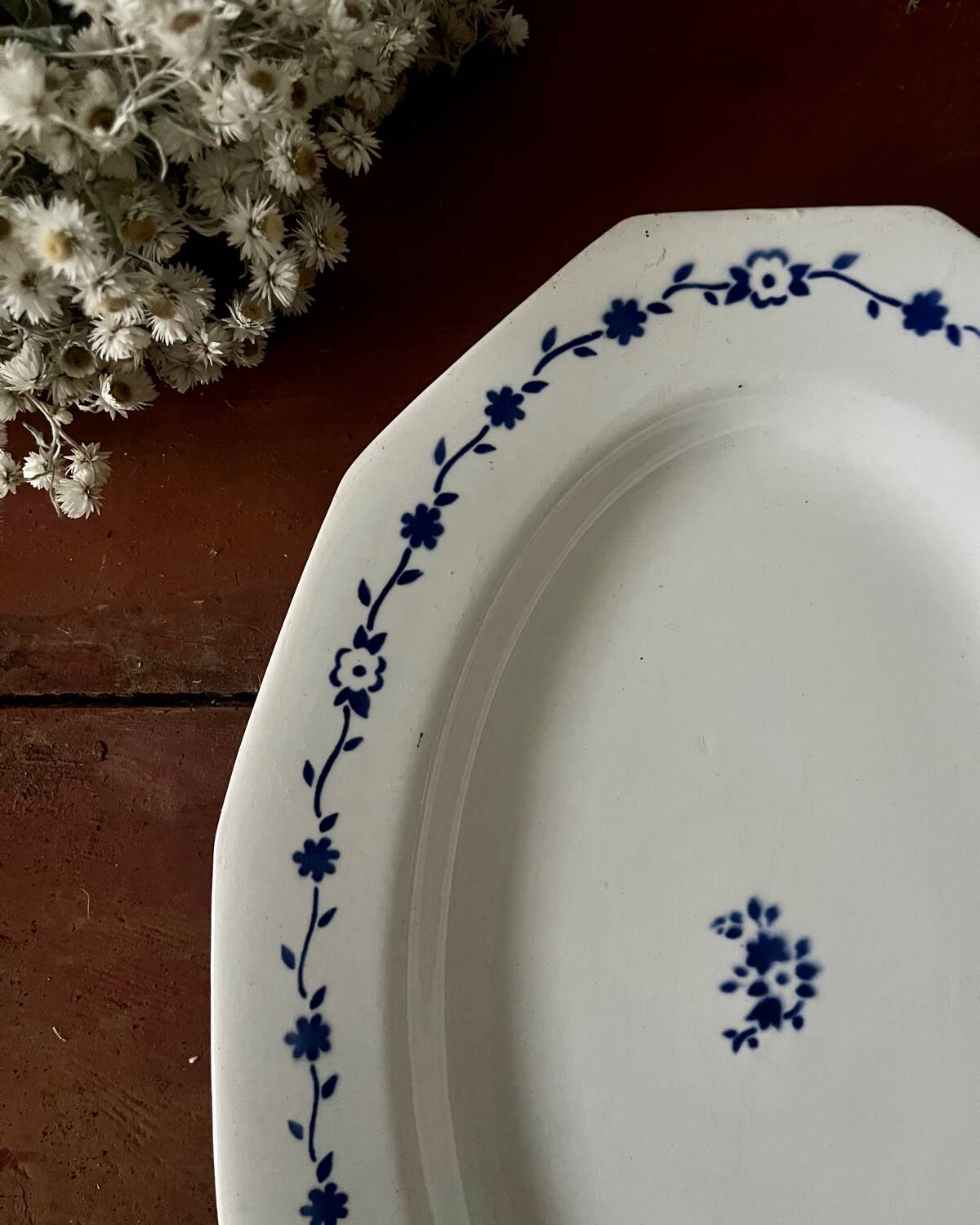 Saint Amand ironstone oval dish