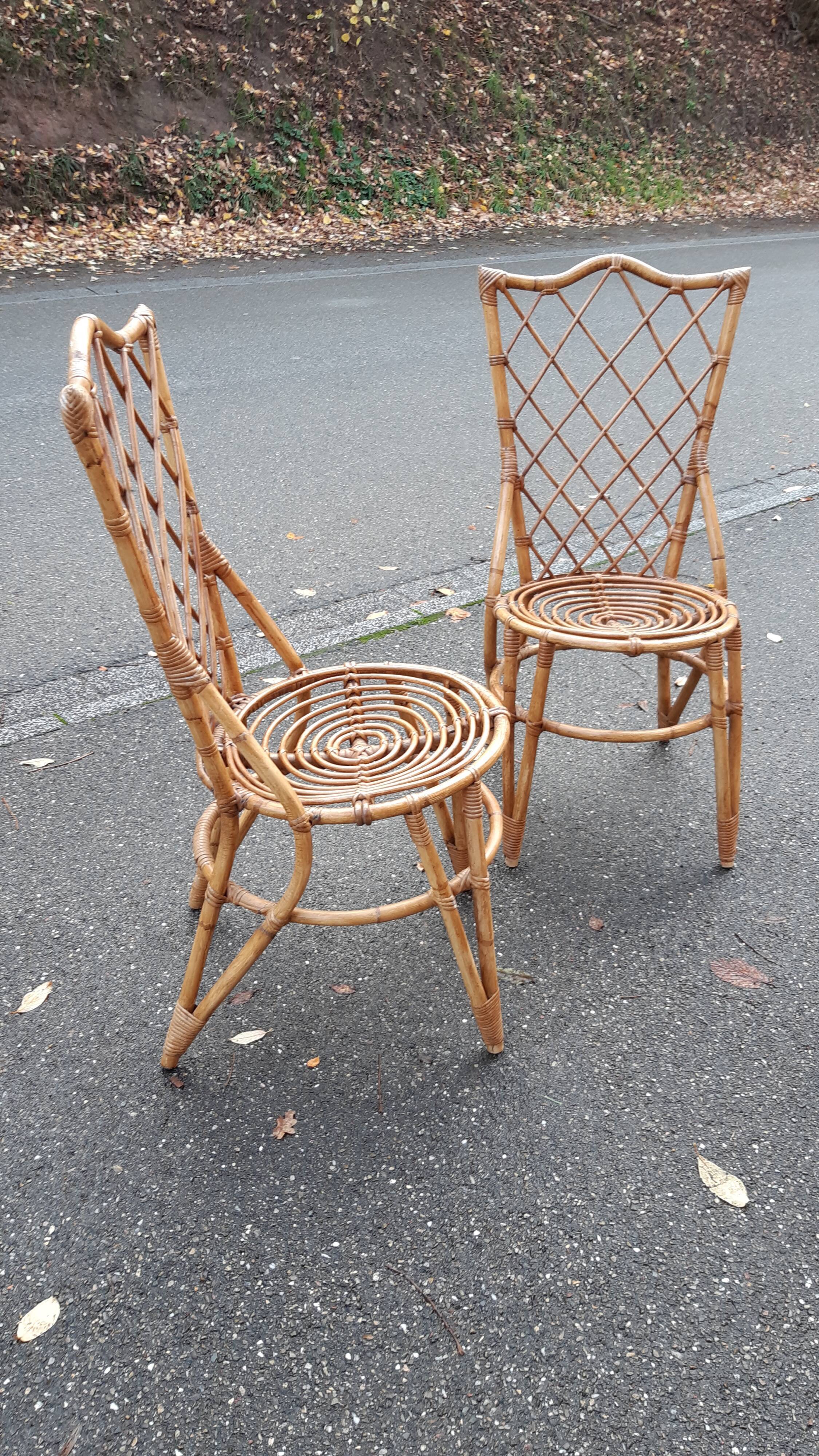 Pair of rattan chairs