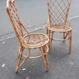 Pair of rattan chairs