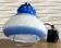 A vintage blue and white Space Age pendant by Harvey Guzzini, 1970.