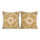 Set of 2 vintage embroidered cushion covers 61x64 cm
