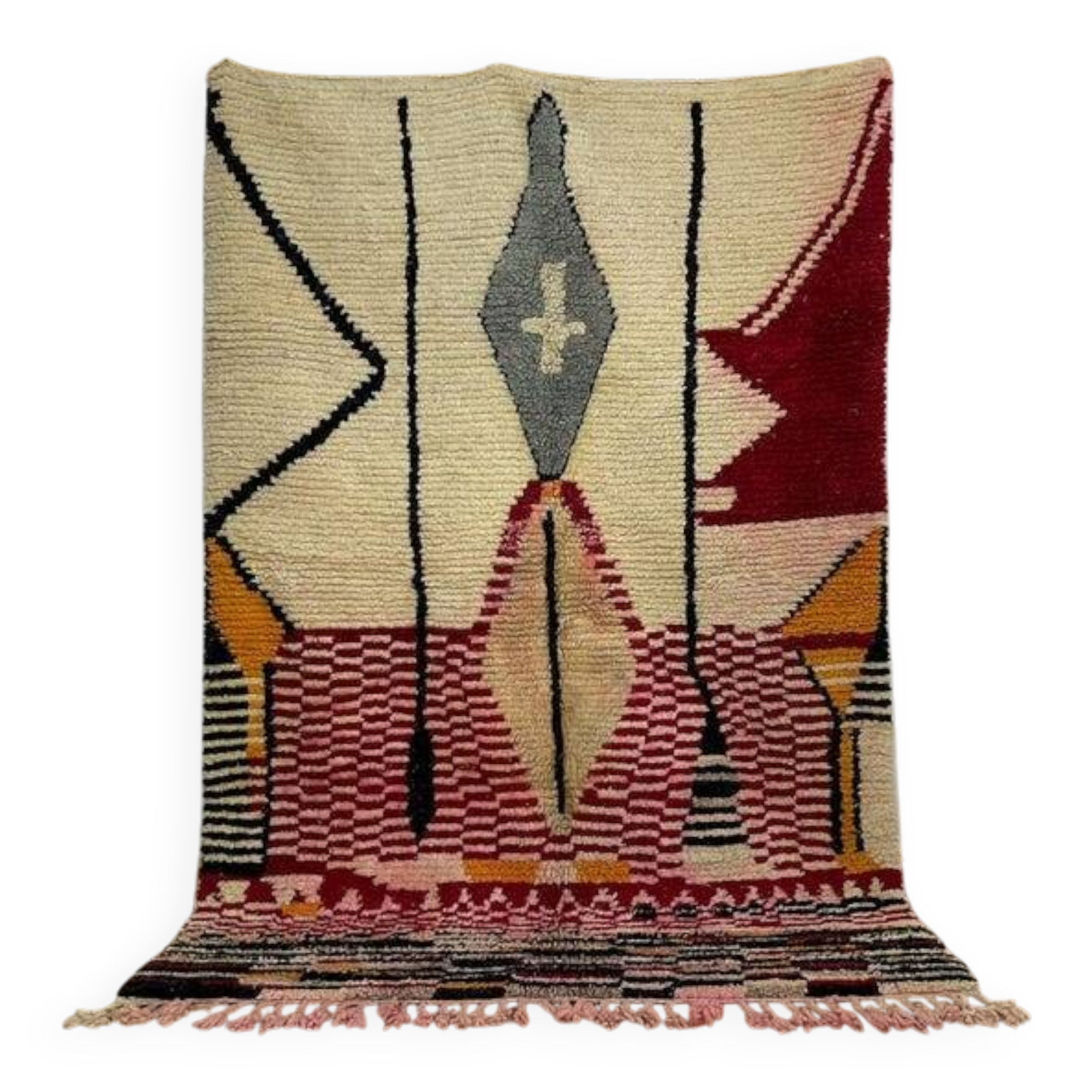 Handwoven colored wool apis boujad 150/250cm