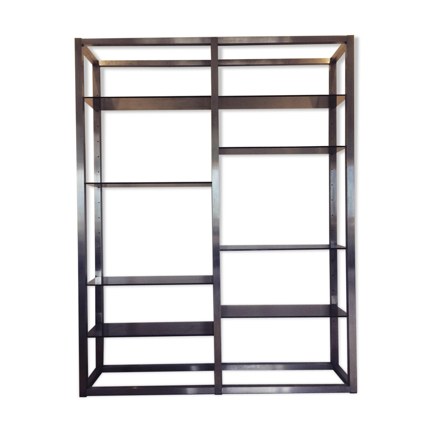 Roche-Bobois aluminium bookcase 1970