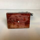 Small metal and wood fish statue