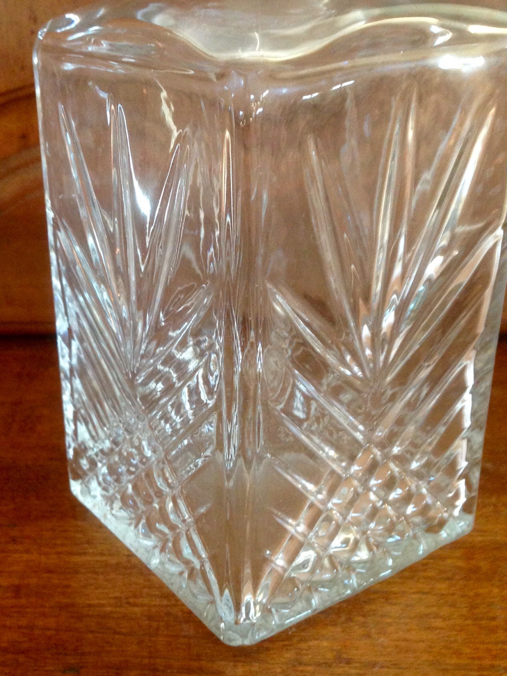 70s whiskey decanter pineapple pattern