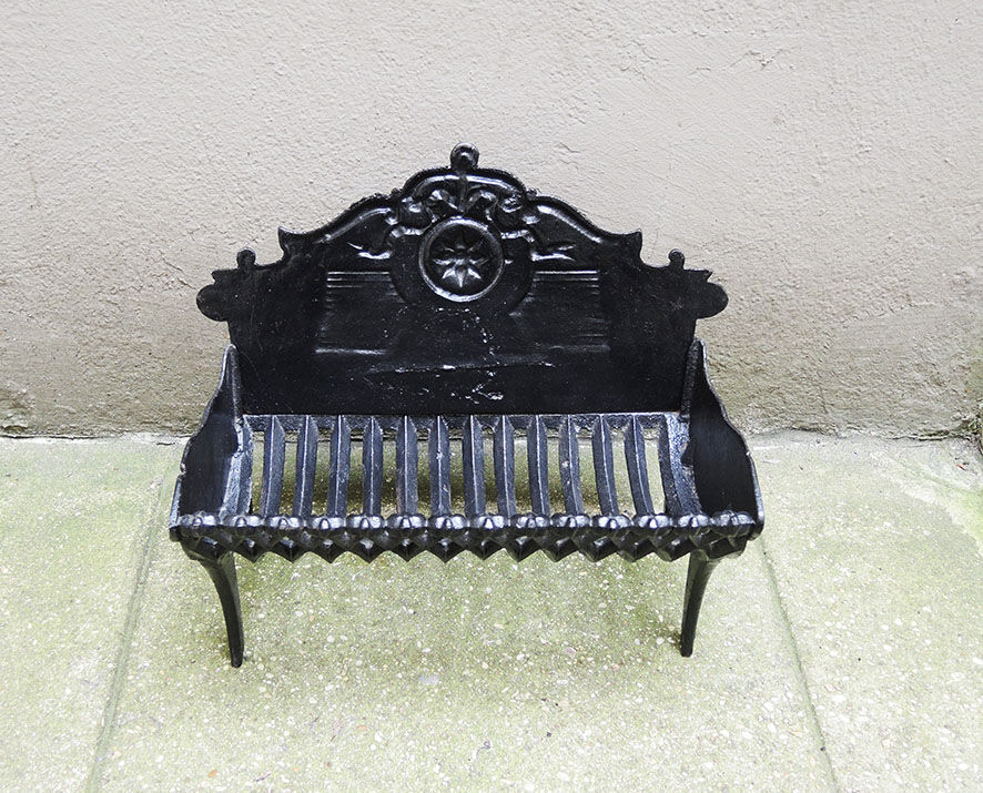 Old gate, cradle with cast iron logs