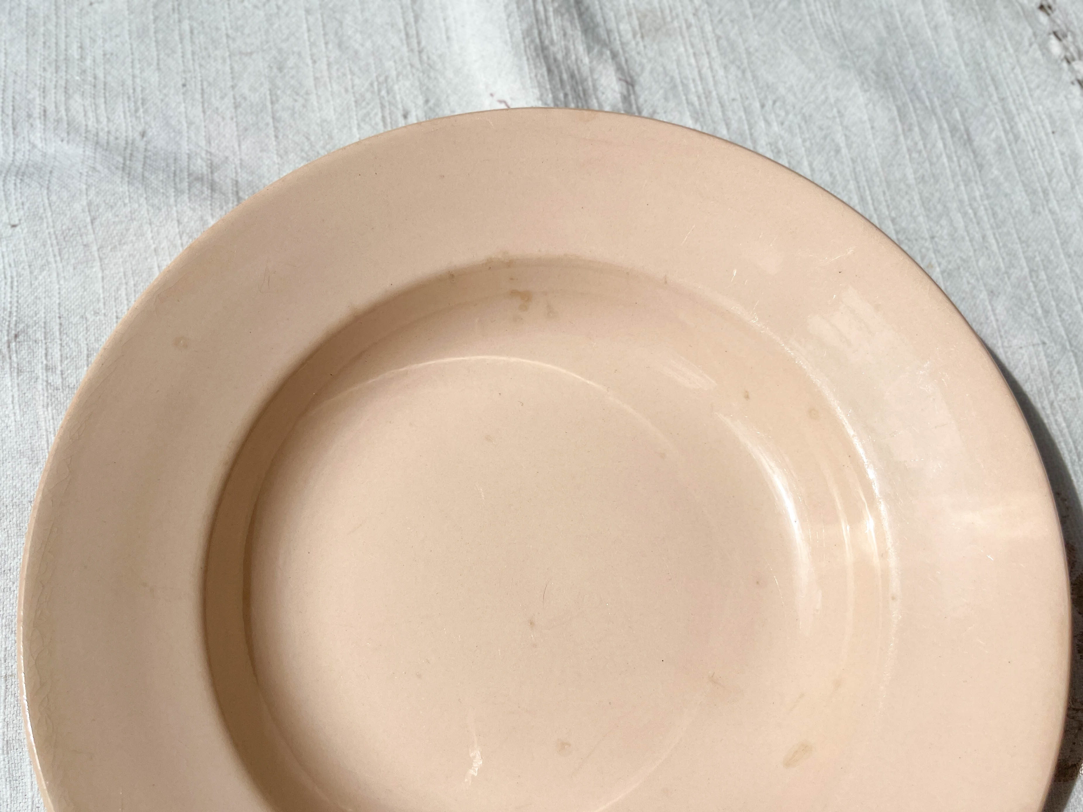 6 assiettes creuses rose digoin sarreguemines