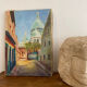 Oil on canvas view of Montmartre